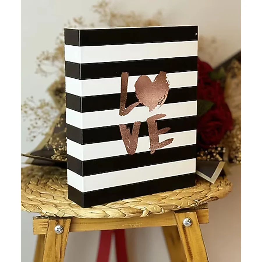 Rabsev Fotoğraf Albümü 10x15cm 200 Fotoğraf Kapasiteli Renkli Love Desenli Anı Albümü