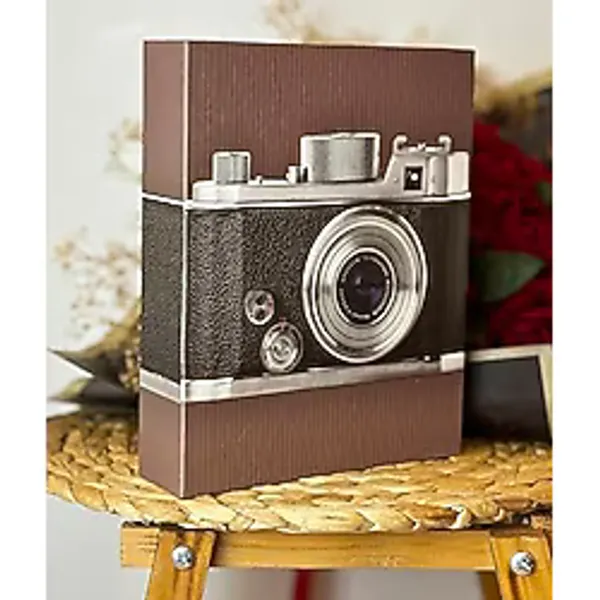 Rabsev Fotoğraf Albümü 10x15cm 200 Lük Renkli Fotoğraf Makinesi Desenli Anı Albümü