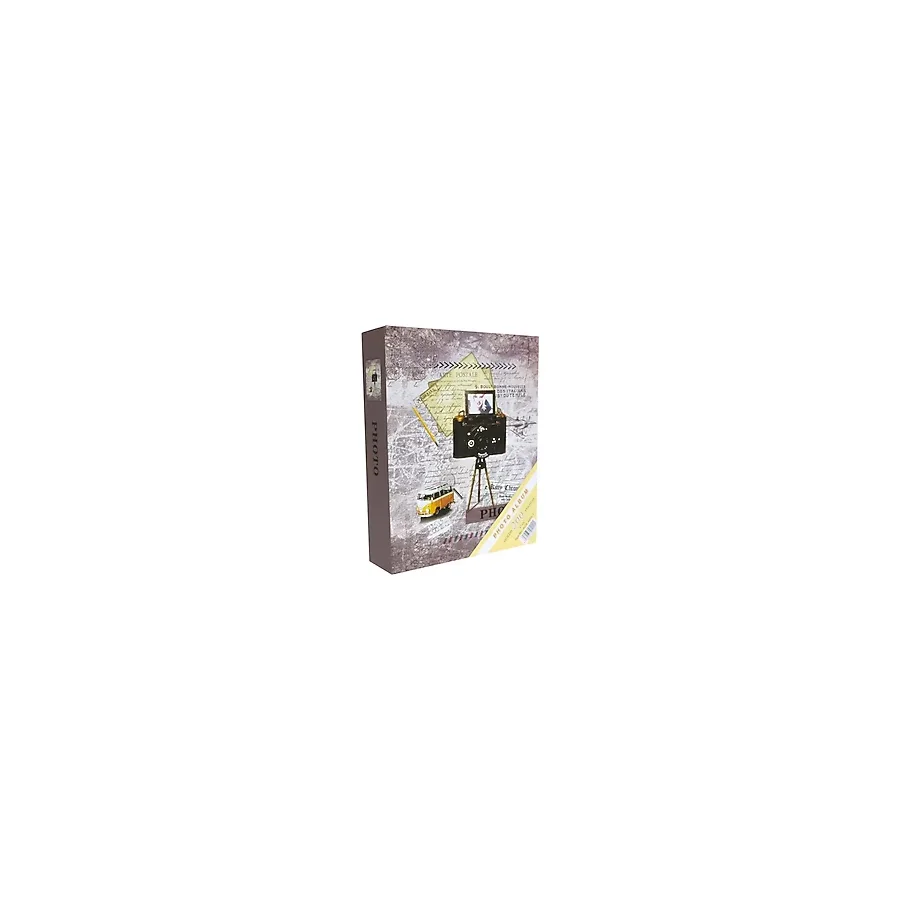 Rabsev RS4602-1 Fotoğraf Albümü 10x15cm 200 Fotoğraf Kapasiteli Kamera Desenli Anı Albümü