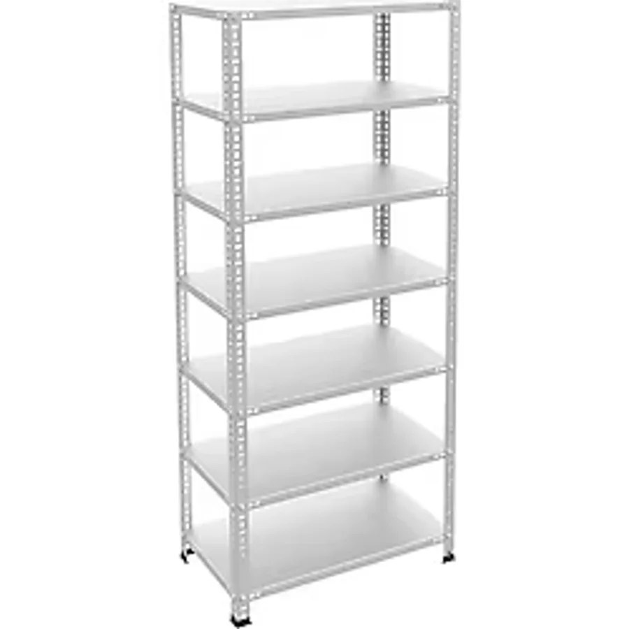 Rafburada 7 Katlı Galvaniz Çelik Raf - Depo, Arşiv, Kiler, Dosya, Market Rafı - 59x93 cm-200 cm-1.00 mm - 1.00 MM-59X93-200CM