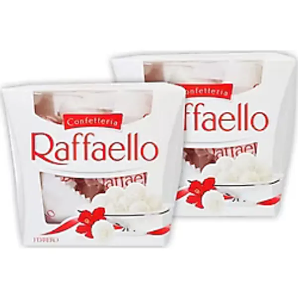 Raffaello Hindistan Cevizi Kaplamalı ve Bademli Gofret 15 Adet 150 Gram x 2 Paket