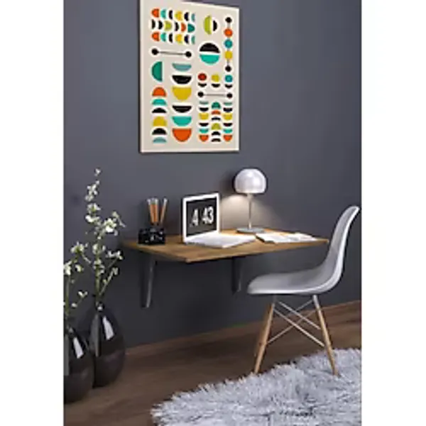 Rahison Lüx 90Cm Mutfak Masası, Çalışma Masası, Bahçe Balkon Masası Renk Safir Meşe