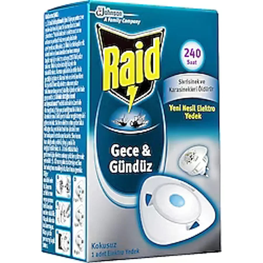 Raid Gece + Gündüz Elektro Yedek 240 Saat