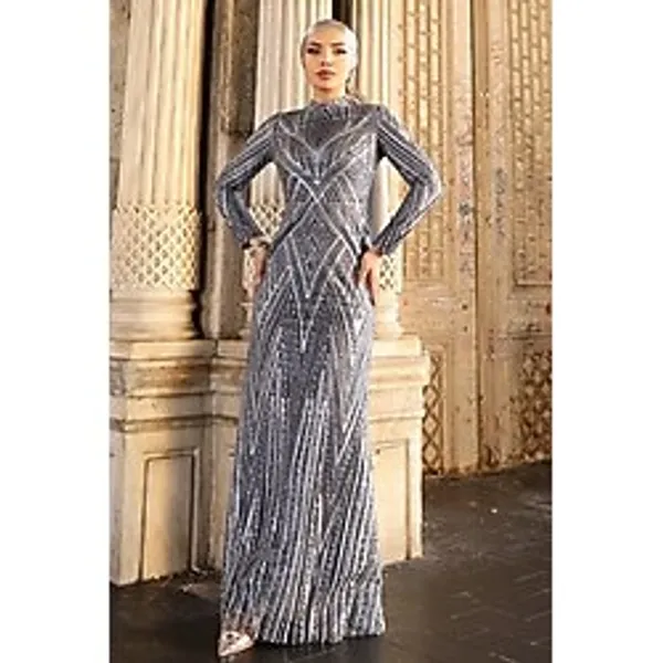 Raika Moda Gala Parıltılı Şık Tesettür Abiye