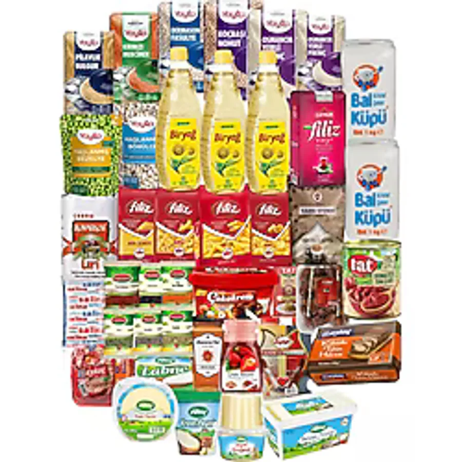 Ramazan kolisi erzak paketi kumanya sahur paketi kahvaltılık 41 parça ürün mega koli