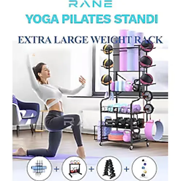 Rane Çok Amaçlı Yoga Roller Mat Kettlebell Dambıl Standı 400 kg Ağırlık Kapasitesi ile Egzersiz İçin İdeal