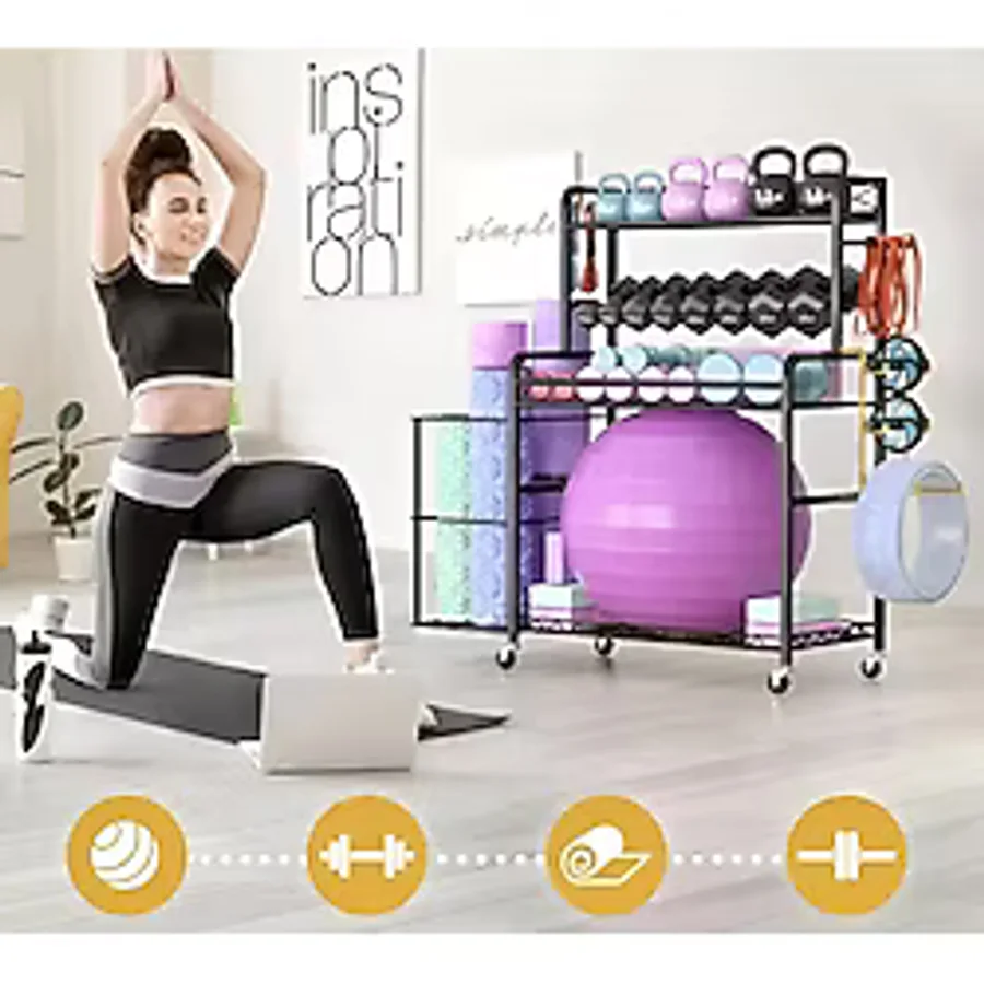 Rane Yoga Pilates Kettlebell Dambıl Pilates Topu Mat Çok Yönlü Kullanımlı Stand