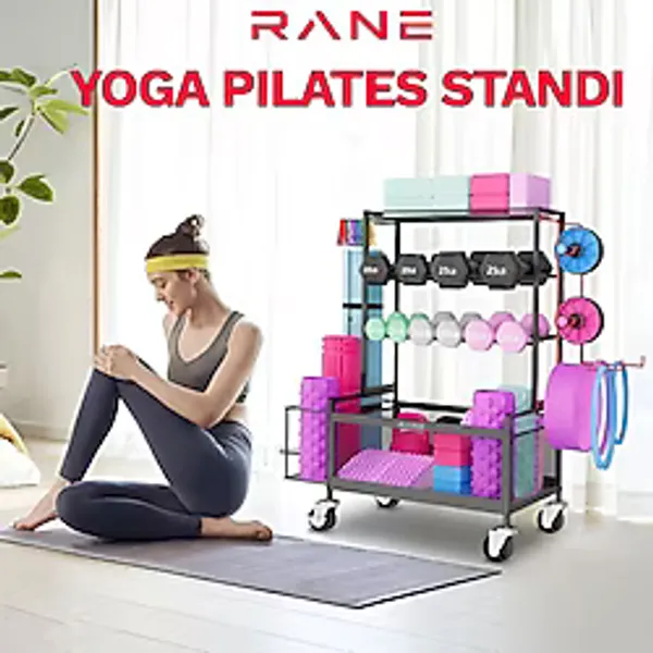 Rane Yoga Pilates Standı Dambıl Kettlebell ve Roller Mat İçin Çok Fonksiyonlu Kullanım