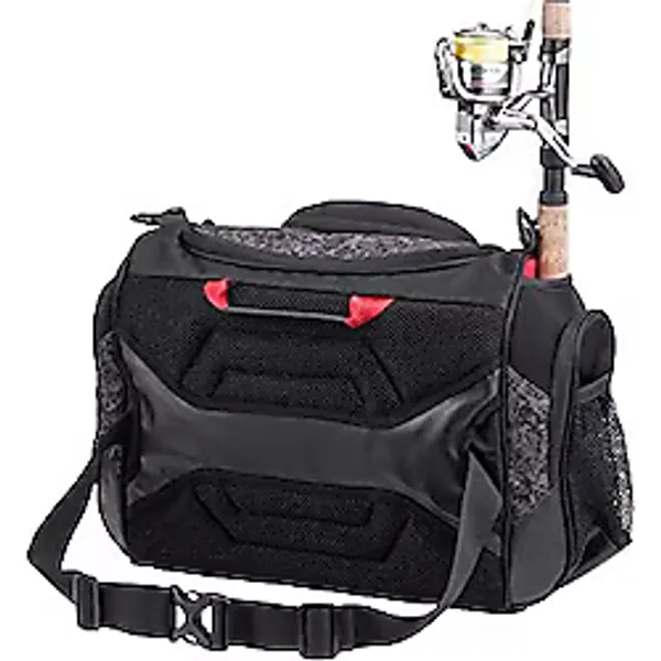 Rapala Üniseks Yetişkin Balıkçılık Çantası Urban Messenger Bag-20L Olta Çantası - Çok Bölmeli ve Kanca - 2 Olta Tutucu Havalandırmalı Arka Cep, Kamuflaj Rengi Siyah, Eşsiz