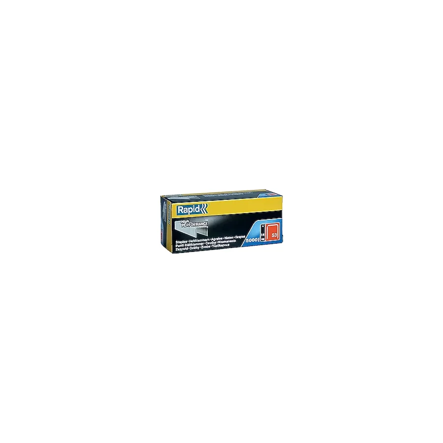 Rapid Zımba teli Tip 53, 14 mm zımba, 5.000 adet büyük paket, ahşap ve kumaşlar için ince tel kıskaçlar