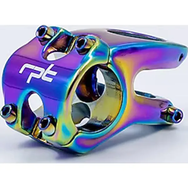 Raptor Alüminyum AS-318 31,8 mm Riser Mtb Bisiklet Gidon Boğazı Oil Slick Rainbow Gidon Boğazı