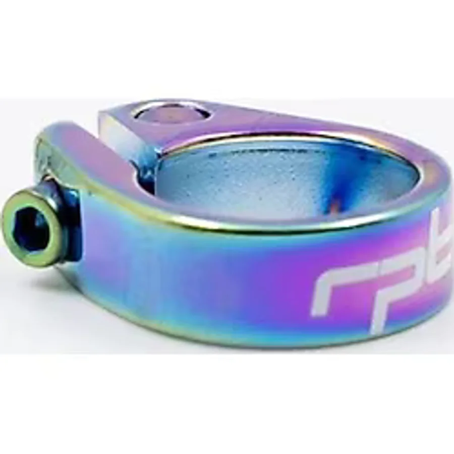 Raptor Yx 115 Bisiklet Sele Kelepçesi 31,8 Mm Alüminyum, Oil Slick Sele Kelepçesi Rainbow