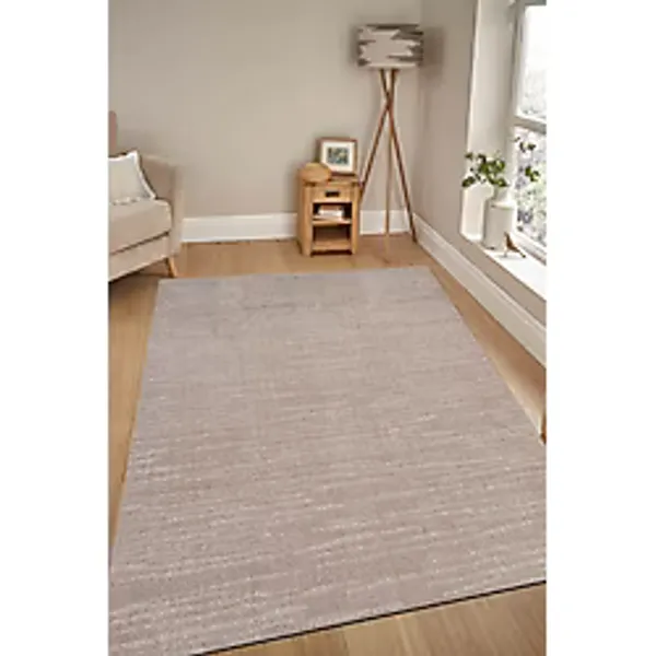 Raschel Carpet Moopy Bej Bukleli Yumuşak Soft Dokuma Yolluk Halı Salon Halısı LP1007A_BEJ