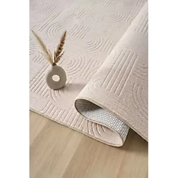 Raschel Carpet Premium Bohem Yıkanabilir Leke Tutmaz Modern Sisal Bej Özel Seri Kaymaz Taban Halı Yolluk