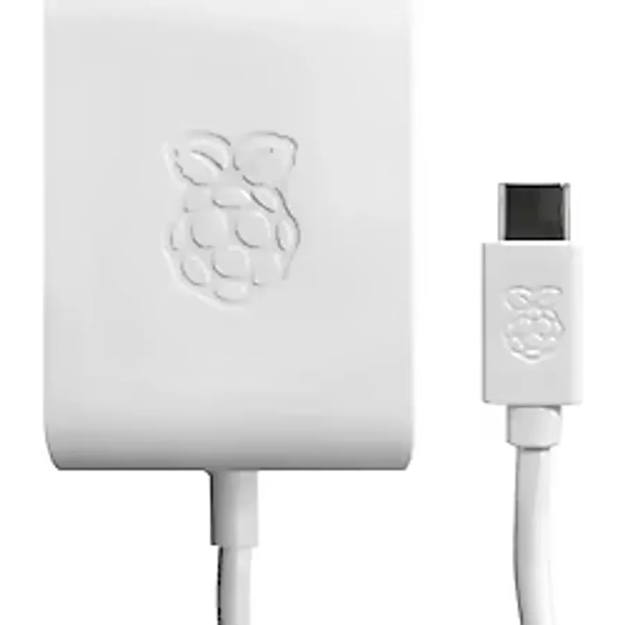 Raspberry Pi 5 27W USB-C Güç Adaptörü - Beyaz