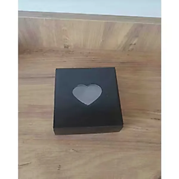 Rass 12x12x4cm 20ADET Asetat Pencereli E-Ticaret Hediye Kutusu Siyah