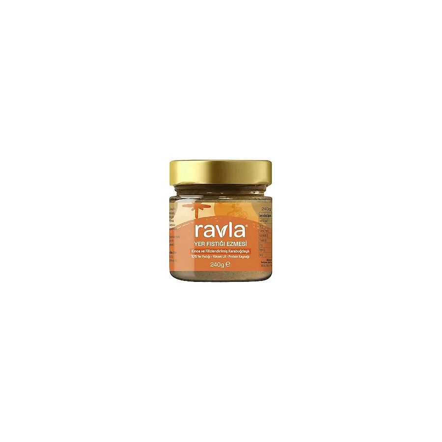 Ravla Kinoa ve Filizlendirilmiş Karabuğdaylı Yer Fıstığı Ezmesi 240 gr