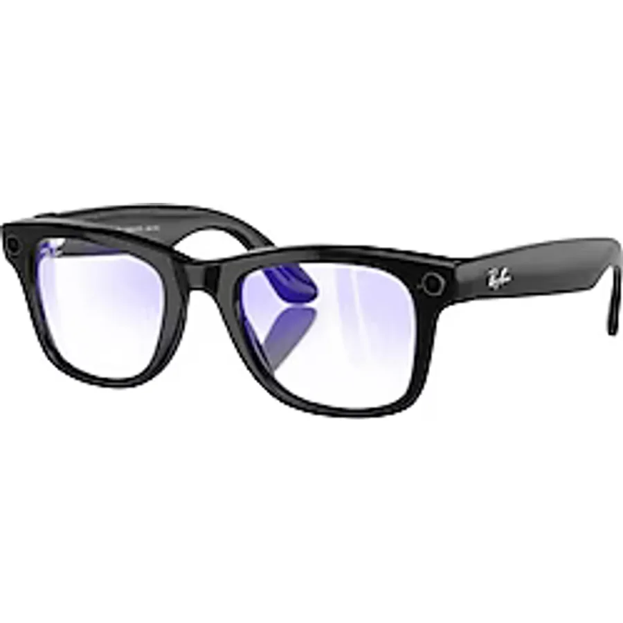 Ray-Ban Meta Wayfarer RW4006 601/SB Parlak Siyah-Şeffaf Mavi Akıllı Gözlük