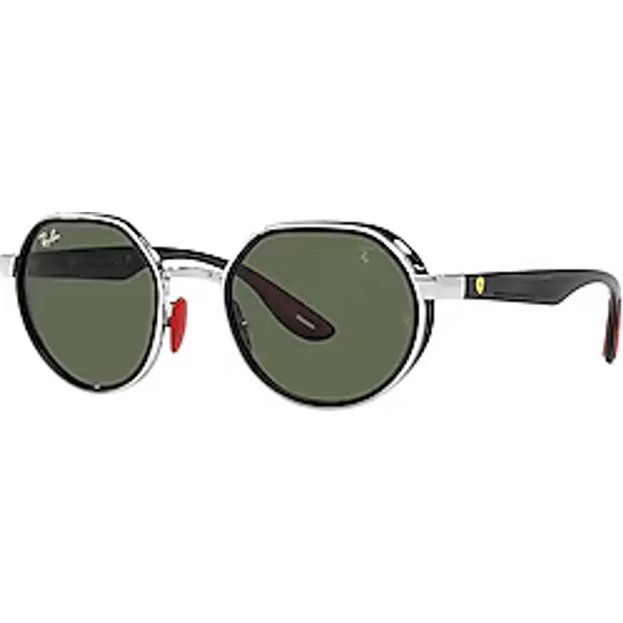 Ray-Ban Scuderia Ferrari 3703M F00771 Silver-Dark Green Erkek Güneş Gözlüğü