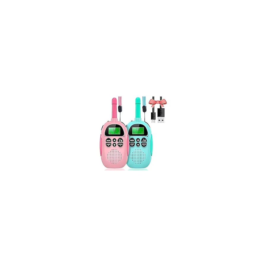 RAYTENG Pembe -Mavi 3 Km Menzilli Işıklı Telsiz Wireless Walkie Talkie Bebek Telsizi - Çocuk Telsizi