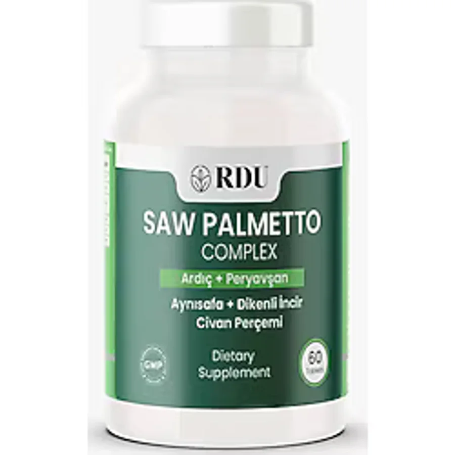 Rdu Saw Palmetto Complex Ardıç Civanperçemi Peryavşan Bitkisel Gıda Takviyesi 60 Tablet