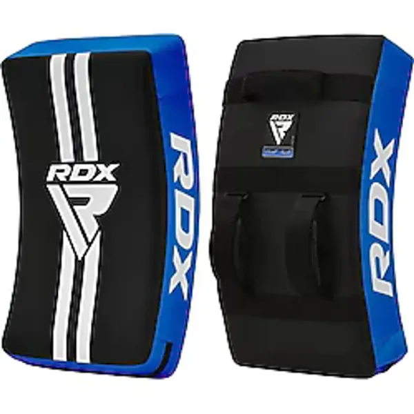 RDX GKS Jel Takviyeli Tekme Lapası Profesyonel Muay Thai, MMA ve Kick Boks Darbe Yastığı Siyah/Mavi