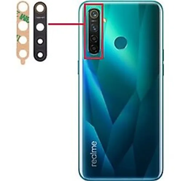 Realme 5 Pro Uyumlu Kamera Lensi Camı RMX1971 RMX1973