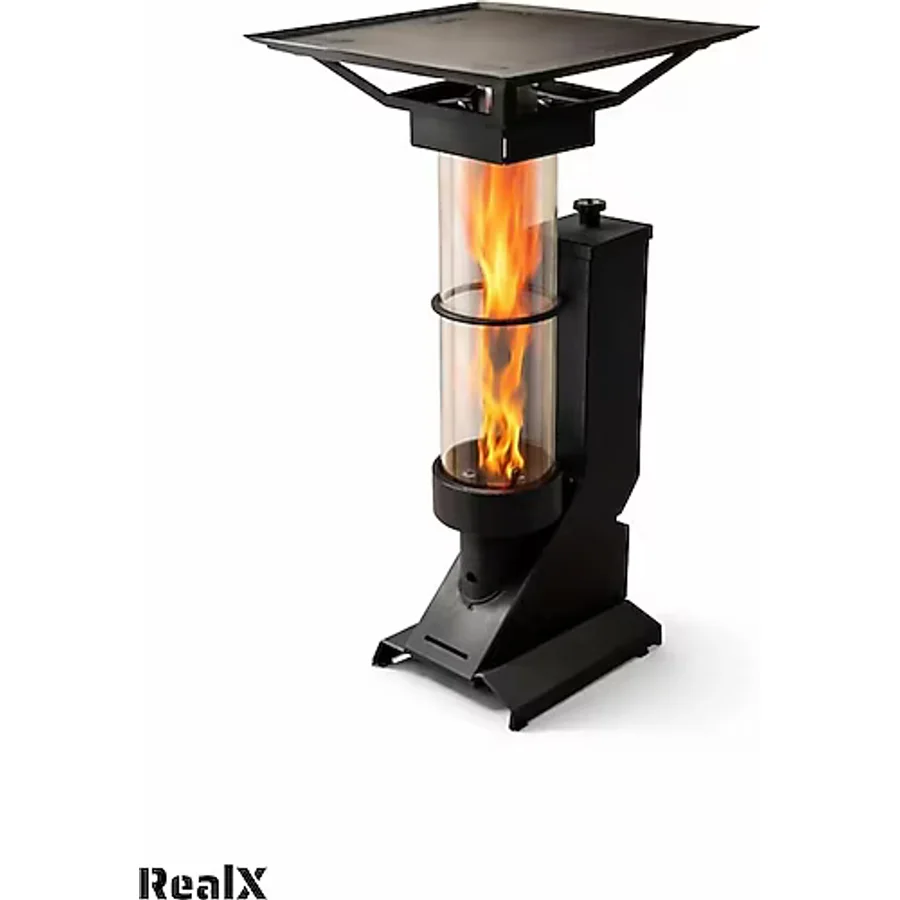 Realx Portatif Mini Cam Pelet Soba Kamp,balkon,teras Tipi Yüksek Kalite - Pürmüz ve Pelet Hediyeli
