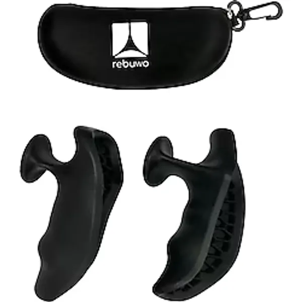 Rebuwo Siyah Deadlift Ağırlık Tutuş Aparatı - Kaymaz Fat Grip & Eldiven Olmadan Ergonomik Kavrama