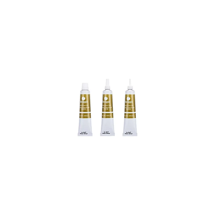 Red Apple Cam Kontur Boyası 25 ml Altın