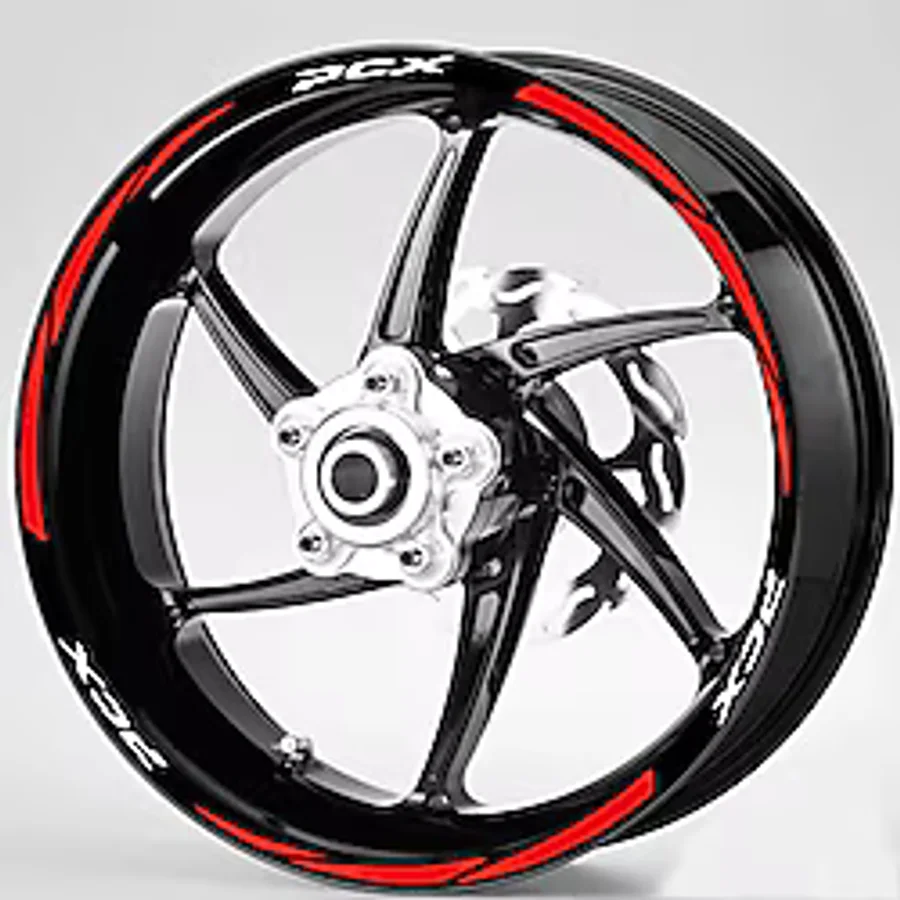 Redline Grafik Pcx Beyaz Yazı Kırmızı Jant Şeridi