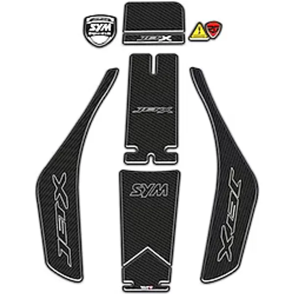 Redline Grafik SYM Jet X 125 Uyumlu Tank Pad Seti Karbon