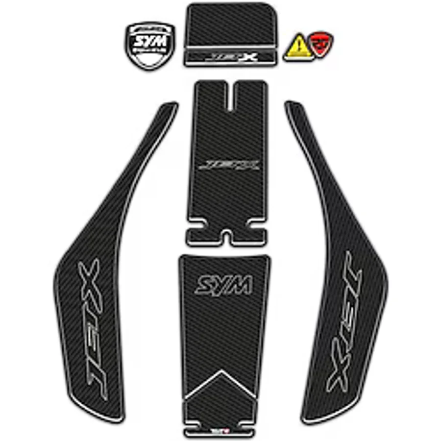Redline Grafik SYM Jet X 125 Uyumlu Tank Pad Seti Karbon Tasarım