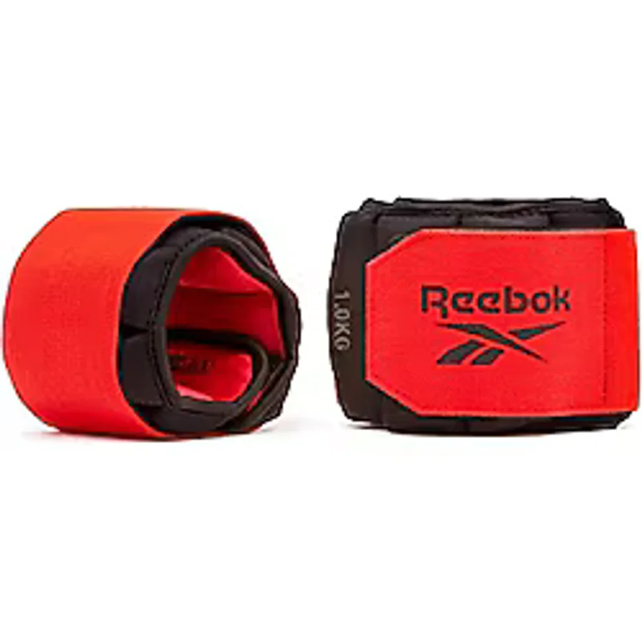 Reebok Unisex Yetişkin Flexlock bilek ağırlığı, siyah, 1 kg