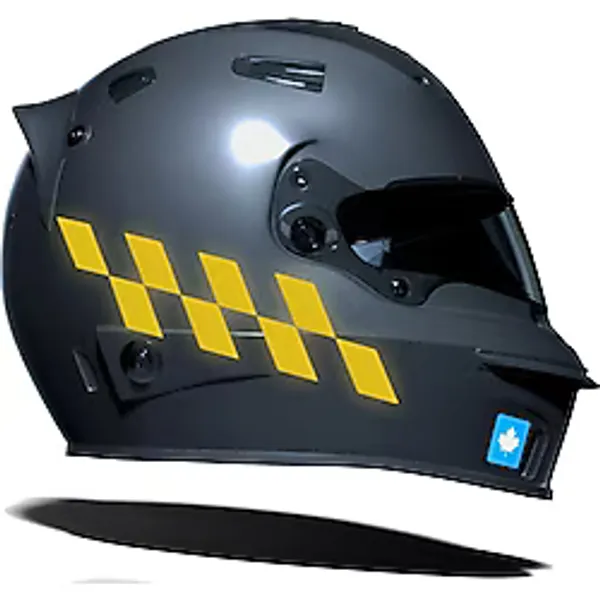 Reflektif Sarı Damalı Kask Motosiklet Sticker Takımı Çınar Extreme