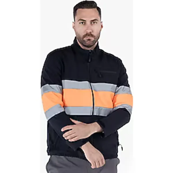 Reflektörlü Softshell Mont Neon İş Montu