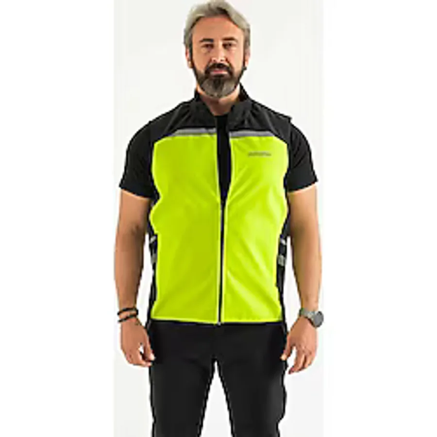 Reflektörlü Softshell Motosiklet Ve Iş Güvenliği Yeleği