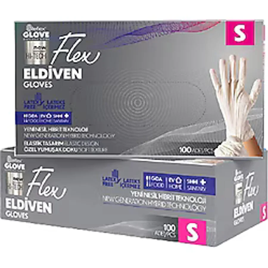 Reflex Flex Beyaz Pudrasız Eldiven 100 Lü Small