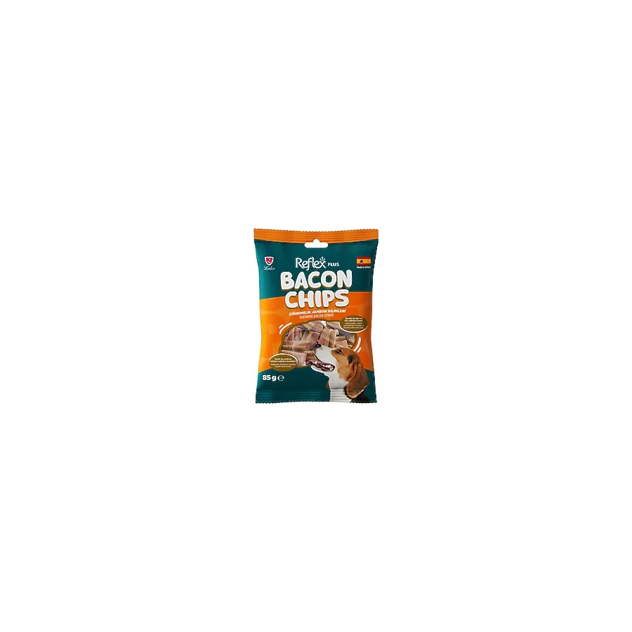 Reflex Plus Bacon Chips Çiğnemelik Jambon Dilimleri 85 gr Köpek Ödül Maması