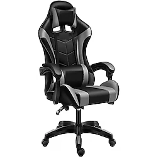 Reidan Gri Desen Profesyonel Oyuncu Koltuğu Gaming Kol Ayarlı Yönetici Ofis Koltuğu Sandalyesi - 0315 Gri