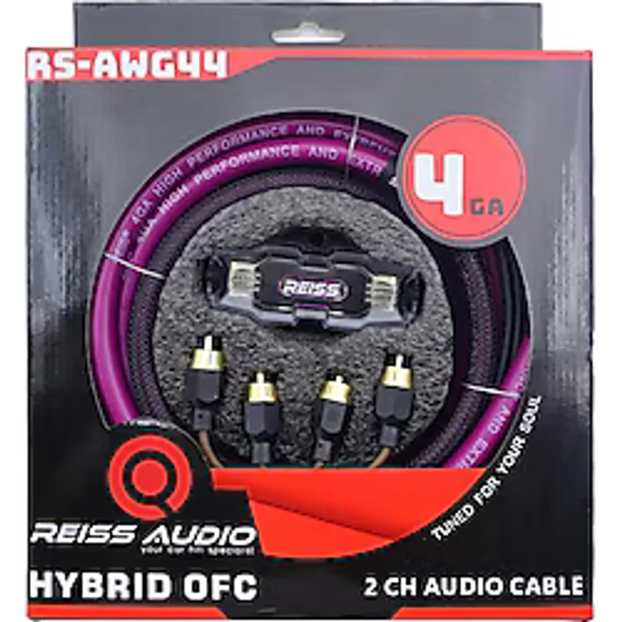 Reiss Audio Rs-awg44 4ga Hybrid Ofc profesyonel amfi kablo seti set kablosu 2025 yeni seri
