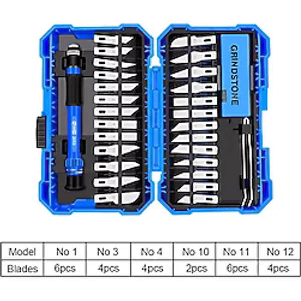 Rekotools Rekotools-29 Parça Oyma Bıçağı Seti Hassas Kesici Renkli Kolu Neşter Çakı Sanat Kağıt El Aracı