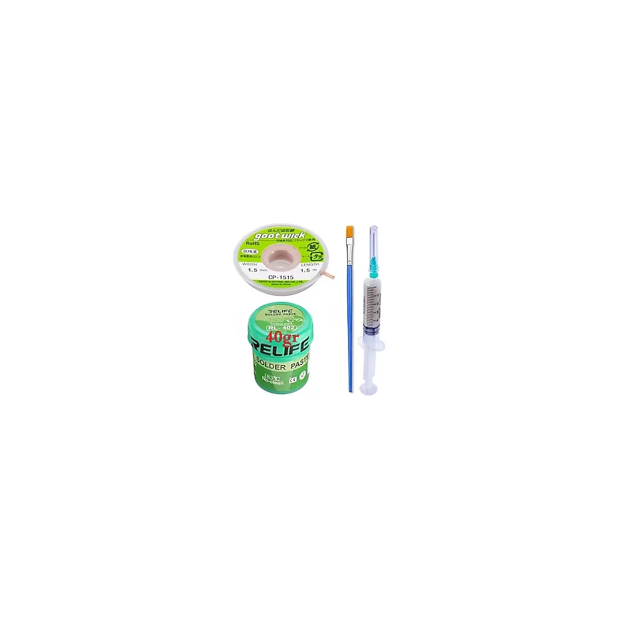 RELIFE RL-402 Krem Lehim Solder Paste 183° 40G Flux Lehim Toplama CP-1515 Emme Teli01