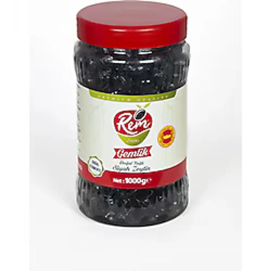 Rem Gemlik Doğal Yağlı Siyah Zeytin 1 KG