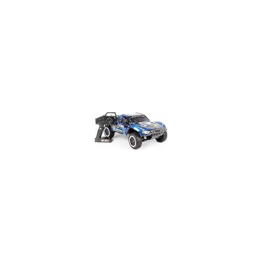 Remo 1022 1/10 Ölçek, 4wd Off Road Short Course 9emu Fırçalı Çift Motorlu, Mavi Kaportalı, RC Model Araç