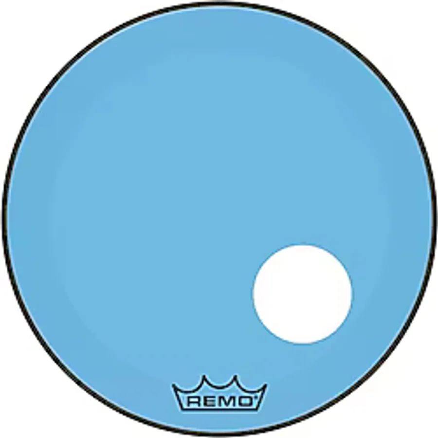 REMO P3-1322-CT-BUOH POWERSTROKE P3 22 inç Mavi Delikli Bas Davul Derisi