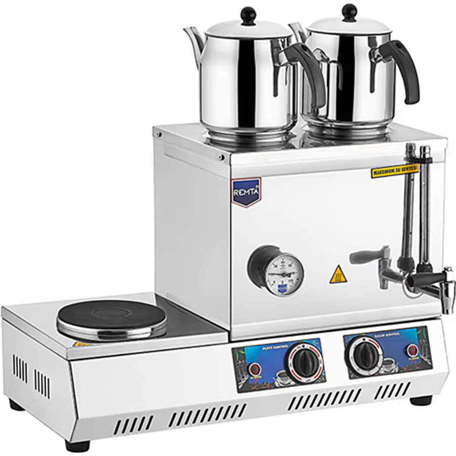 Remta K31 30 Model Çift Demlikli Pleytli Elektrikli 24 lt Çay Kazanı