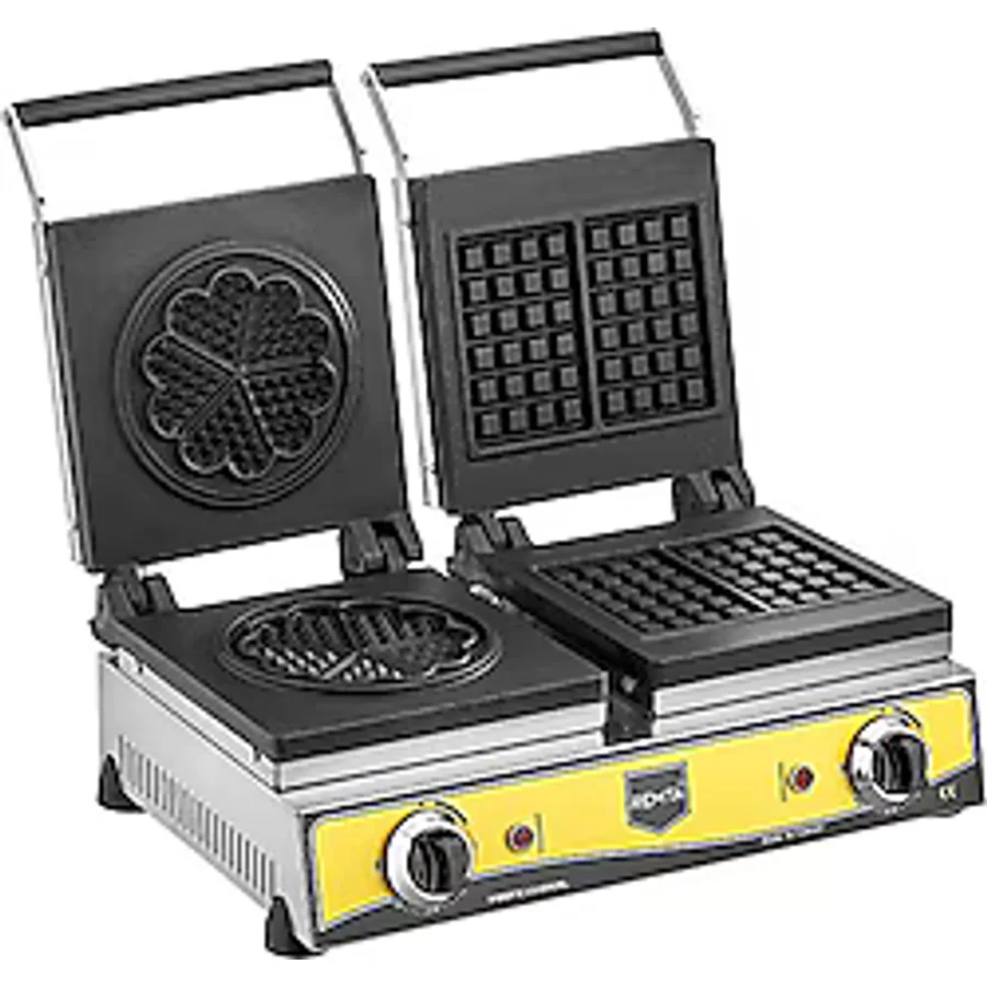Remta W20 Çiftli Kare + Çiçek Model Sanayi Tipi Waffle Makinesi