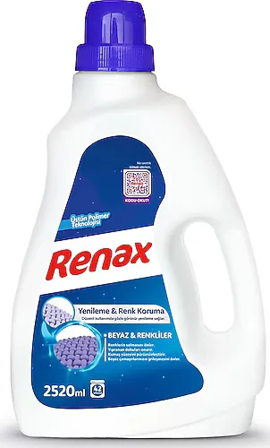 Renax Renkliler ve Beyazlar için Sıvı Deterjan 42 Yıkama 2.52 lt