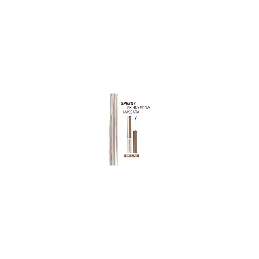 Renklendirici ve Sabitleyici Kaş Maskarası PERIPERA Speedy Skinny Brow Mascara 08 Mocha Ash - Kahverengi